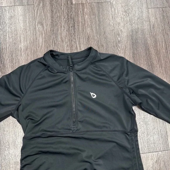 Baleaf Black Long Sleeve Rash Guard Swim Dress UPF 50 Sun Protection Size L - Picture 2 of 7